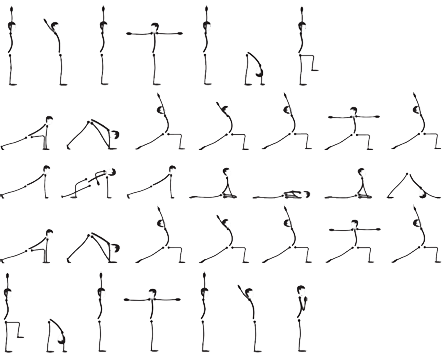 yoga sequence - mountain, moon and dove